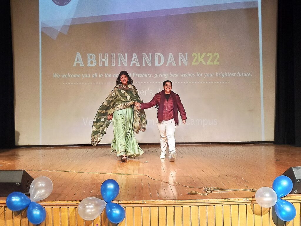 Fashion ramp walk by freshers