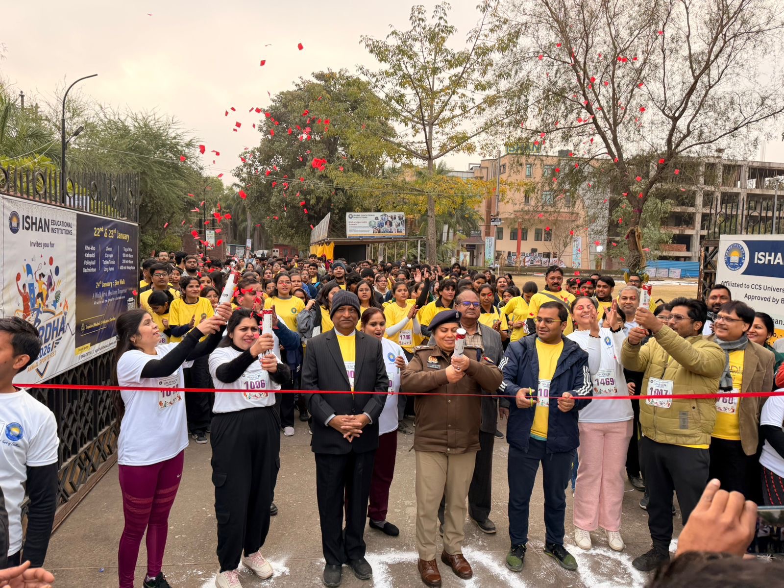 5 km Walkathon - Spardha Inter-College Sports Fest at Ishan Institute of Management and Technology